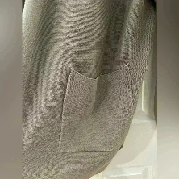 Oak + Fort 100% cotton open cardigan w/ pockets tan mocha size xs oversized - Picture 3 of 6